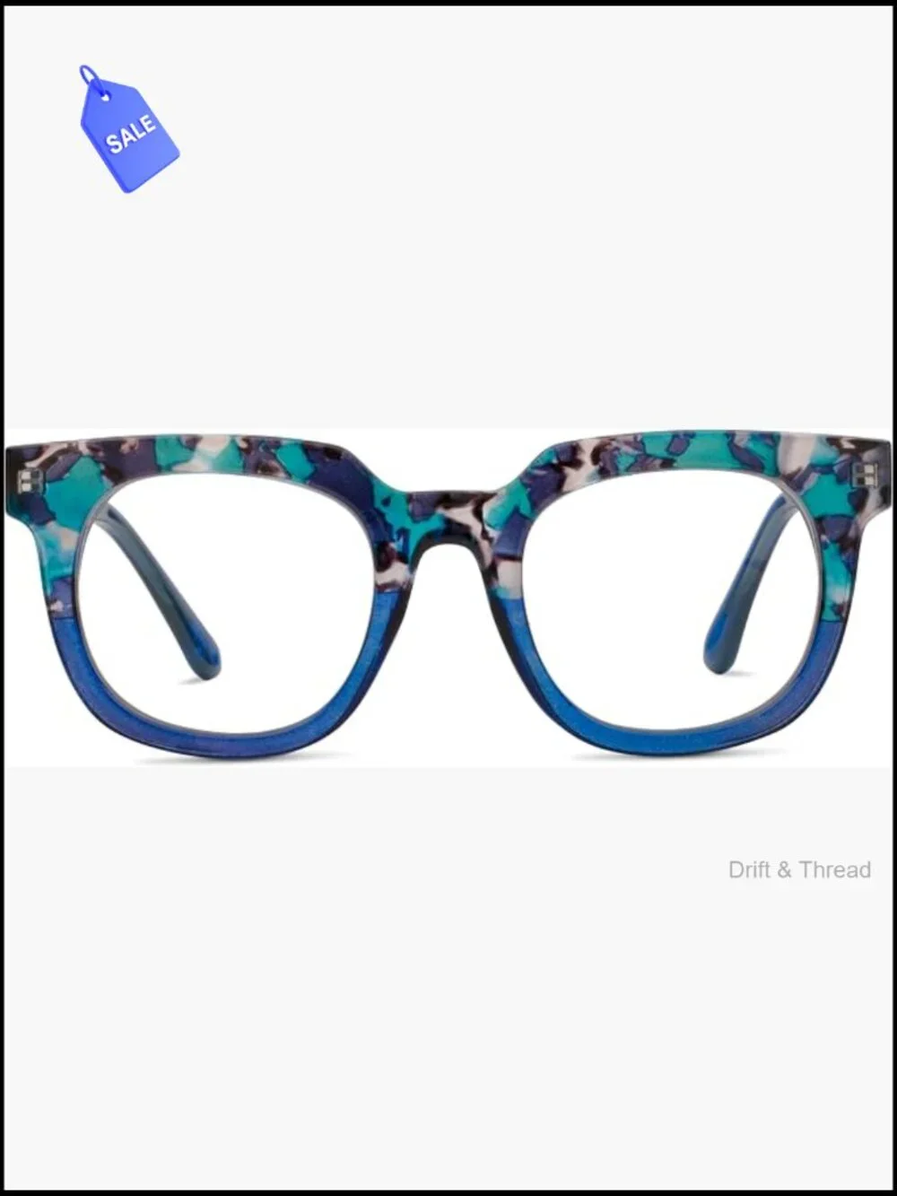 Soft Square Blue Light Blocking Reading Glasses with Spring Hinges and UV